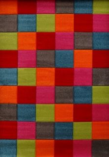 Релефен килим Диамонд - Цветни квадрати